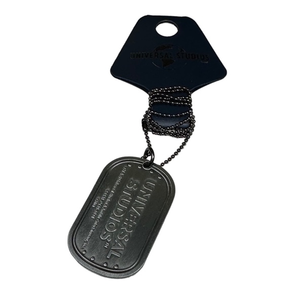 Universal Studios Jurassic World Logo Dog Tag Necklace - Picture 2 of 2